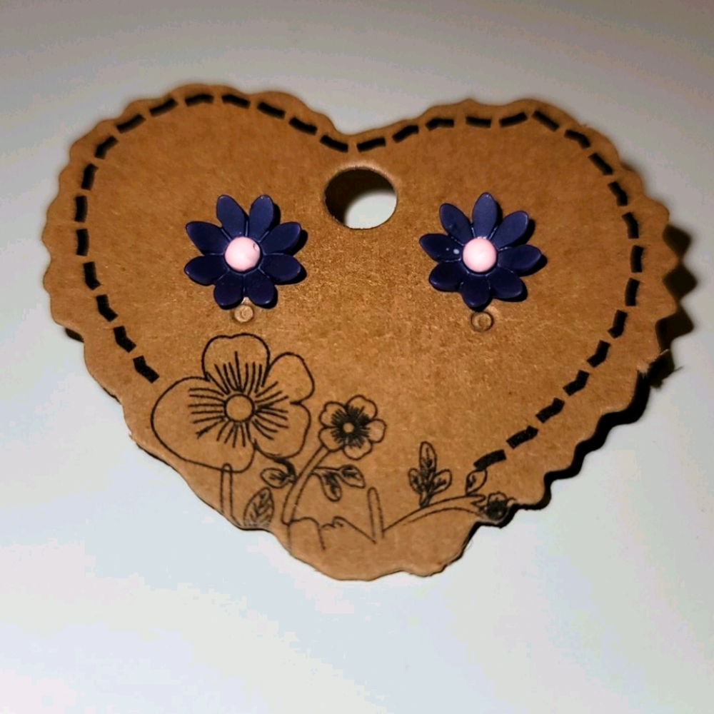 Purple/Pink Flower Earrings